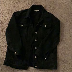 Madewell oversized denim jacket in lunar black